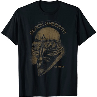 เสื้อยืดอินเทรนด์ผู้ชายอินเทรนด์ผู้หญิงเสื้อยืด พิมพ์ลาย Sabbath Official U.S Tour สีดําS-3XL