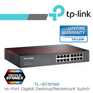 ภาพหน้าปกสินค้าTP-LINK : TL-SG1016D 16-Port Gigabit Desktop/Rackmount Switch ***ประกัน SYNNEX*** ที่เกี่ยวข้อง