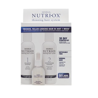 Nutri-ox 30 day starter kit for thicker , fuller - looking hair (box set 3 peices) ชุดบำรุงเส้นผมและหนังศรีษะสำหรับผู้ที