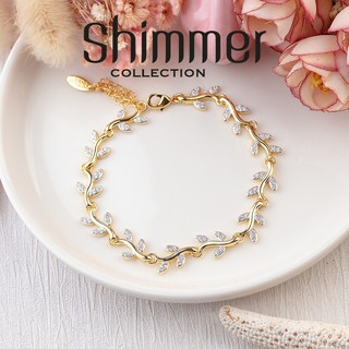 พร้อมส่ง!! สร้อยข้อมือใบมะกอกทอง สร้อยข้อมือสีทอง18K สร้อยข้อมือเกาหลีทอง24K สร้อยข้อมือ XUPINGใส่อาบนำ้ได้ ไม่ลอก ไม่ดำ