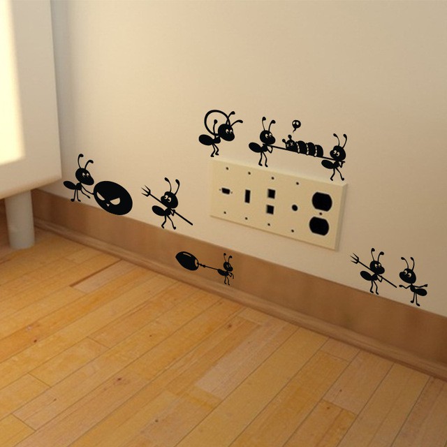 bestprice1920-cute-small-ants-stickers-wall-stickers-สติกเกอร์ติดผนัง-สติกเกอร์ห้อง