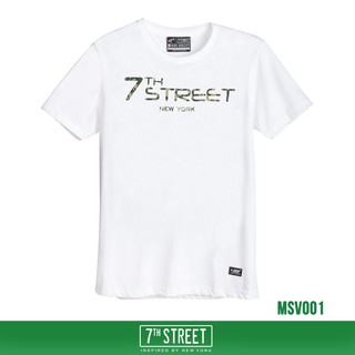 7th Street เสื้อยืด รุ่น MSV001 ลายทหาร-ขาว ของแท้ 100%