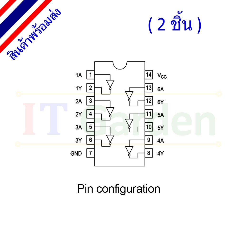 74hc04-74hc04n-74hc04d-hex-inverter-not-gate-2-ชิ้น