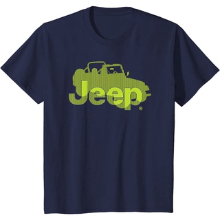 เสื้อยืดผ้าฝ้ายพรีเมี่ยม เสื้อยืด พิมพ์ลายกราฟฟิค Jeep Lines