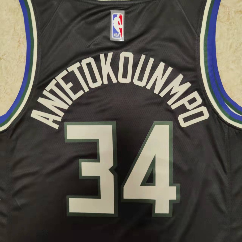 เสื้อกีฬาบาสเก็ตบอล-milwaukee-bucks-no-34-สีดํา-ฤดูกาล-23-เสื้อกั๊กบาสเก็ตบอล-antetokounmpo-เวอร์ชั่น-34-au