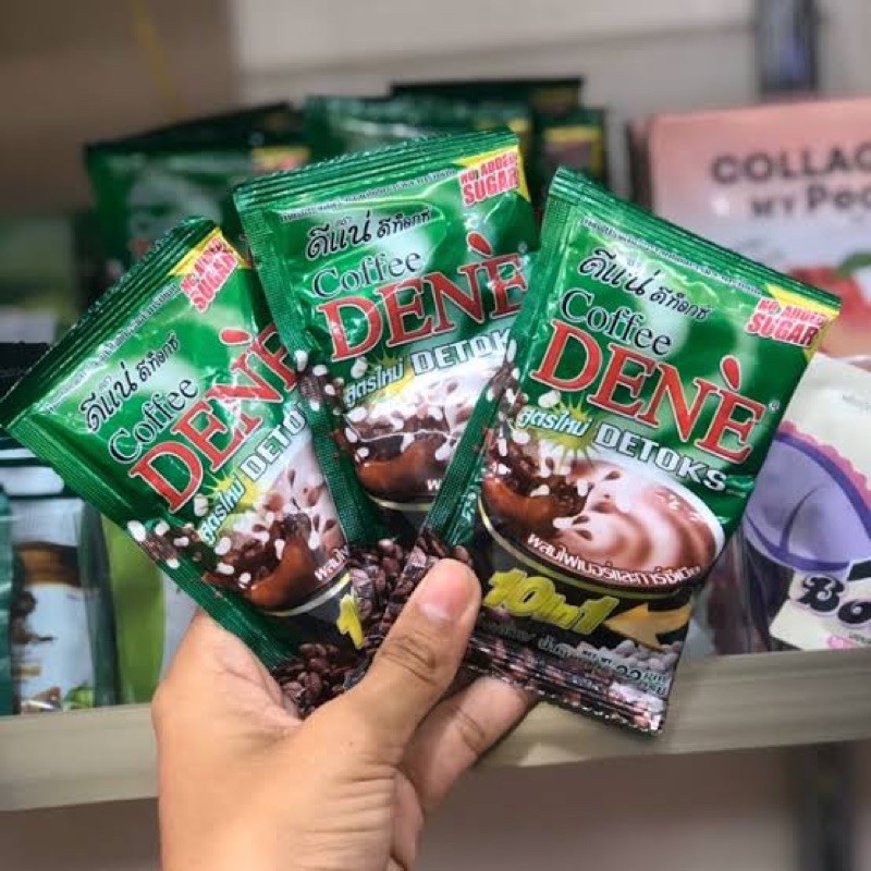 ภาพหน้าปกสินค้ากาแฟดีแน่ ดีท็อก (ซองเขียว) Coffee DENE detoxs 10ซอง จากร้าน wasukree.kao บน Shopee