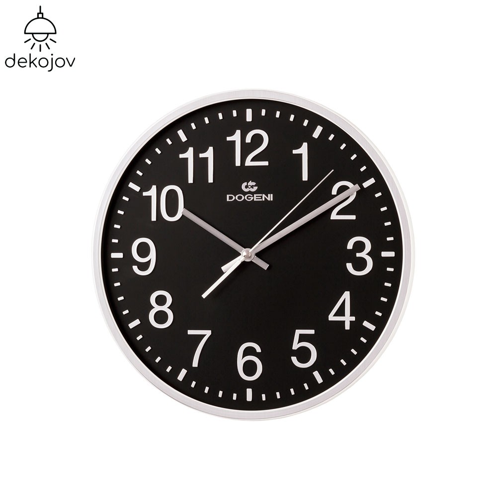 dogeni-นาฬิกาแขวน-รุ่น-wnp016sl-นาฬิกาแขวนผนัง-นาฬิกาติดผนัง-ตัวเลขนูน-3-มิติ-เข็มเดินเรียบ-ดีไซน์เรียบหรู-dekojoy