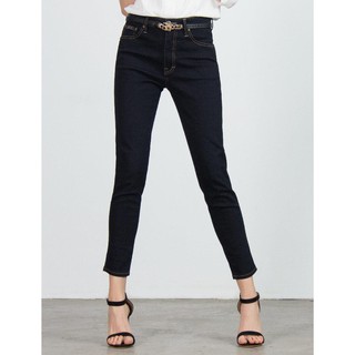 GSP Skinny Magic Denim Jeans กางเกงจีเอสพี กางเกงยีนส์ขายาว ผ้ายีนส์ สีน้ำเงิน,กรม (PQ2DNV)