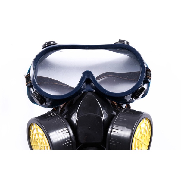 หน้ากากป้องกันสารเคมี-กรองฝุ่นละออง-กรองเดี่ยวชนิดครึ่งหน้า-พร้อมแว่นตา-หน้ากากกันแก๊ส-gass-mask