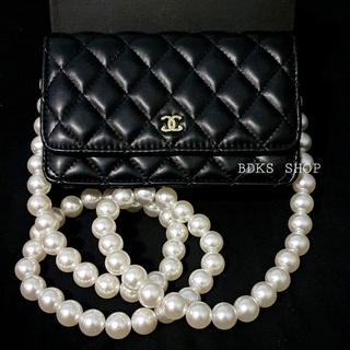 🔖🔖 SALE กระเป๋า CHANELL CLASSIC CLUTCH WITH PEARLS CHAIN