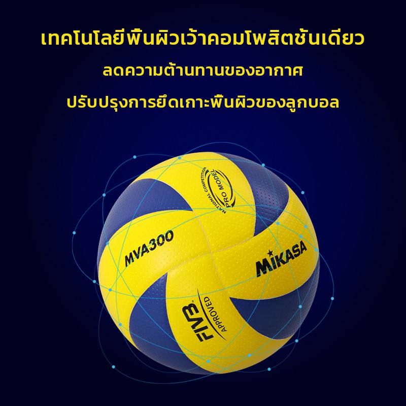 ภาพสินค้าลูกวอลเลย์บอล FIVB Official Original Mikasa MVA300 วอลเลย์บอล หนัง PU ไซซ์ 5 จากร้าน superzee42 บน Shopee ภาพที่ 3