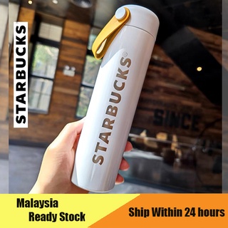 Starbucks กระติกน้ําร้อน สเตนเลส สุญญากาศ ขนาด 475 มล. (สีขาว)