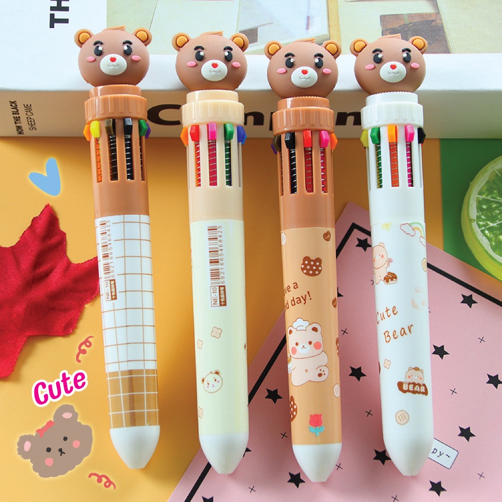 พร้อมส่ง-ปากกาลายการ์ตูน-ปากกาหัวโต-ปากกาหลายสี-ปากกาลูกลื่น-ปากกาซิลิโคนลายการ์ตูน-ปากกาน่ารัก