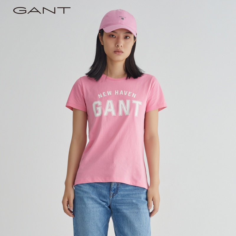 แฟชั่น-gant-gantt-เสื้อยืดแขนสั้นลําลอง-พิมพ์ลายตัวอักษร-ระบายอากาศ-สวมใส่สบาย-แฟชั่นฤดูร้อน-สําหรับสตรี-4203443