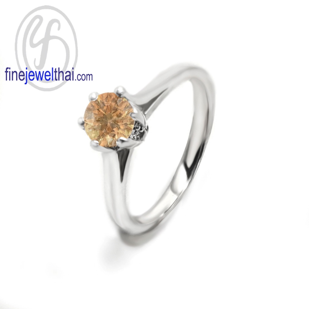 finejewelthai-แหวนซิทริน-ซิทริน-แหวนพลอย-พลอยแท้-พลอยประจำเดือนเกิด-citrine-silver-ring-birthstone-r1343ct