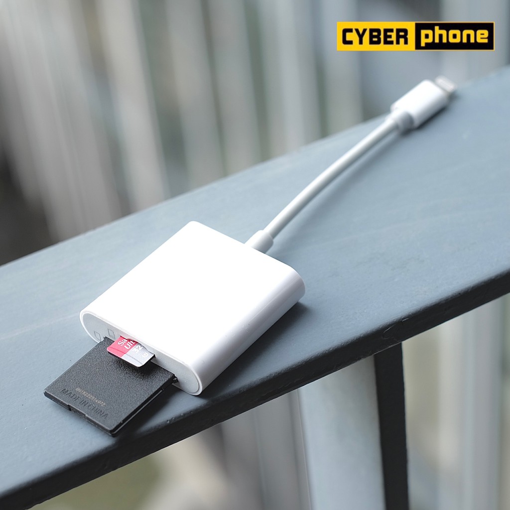 ภาพหน้าปกสินค้าAdapter ย้ายรูปเข้ามือถือ IP / USB-C to SD Card Camera Reader 2 in 1 OTG ( photo Micro TF Video MicroSD ) ( Cyberphone ) จากร้าน cyber_phone บน Shopee