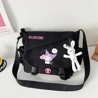 Cute Cartoon Kuromi Middle School Students Crossbody Bag for Girls