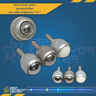 ลูกบอลลำเลียง Ball Transfer Units แบบเกลียวตัวผู้ ขนาด 19 mm. และ 25 mm. (Steel Zinc,SUS304,Nylon)