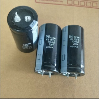 2ชิ้น Capacitor 1000uf200VDC (M)105C size 25x50mm.ของใหม่ของแท้คุณภาพดีเยี่ยม100% พร้อมส่ง