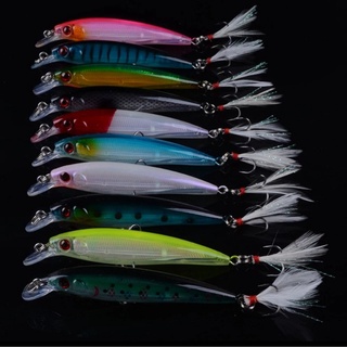 เหยื่อปลอม 9 ซม. 7 กรัม 2 ตะขอ สําหรับตกปลา นกยูง เบส Dourado trout tackle