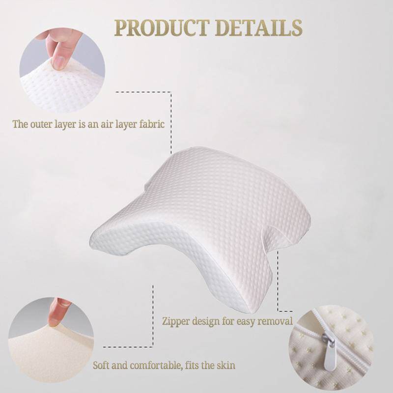 หมอนสุขภาพ-ลดกรน-แก้ปวดคอหมอนเพื่อสุขภาพ-แบบโค้ง-pressure-free-memory-pillow-พร้อมส่งสามารถช่วยบรรเทาอาการปวดคอไหล่