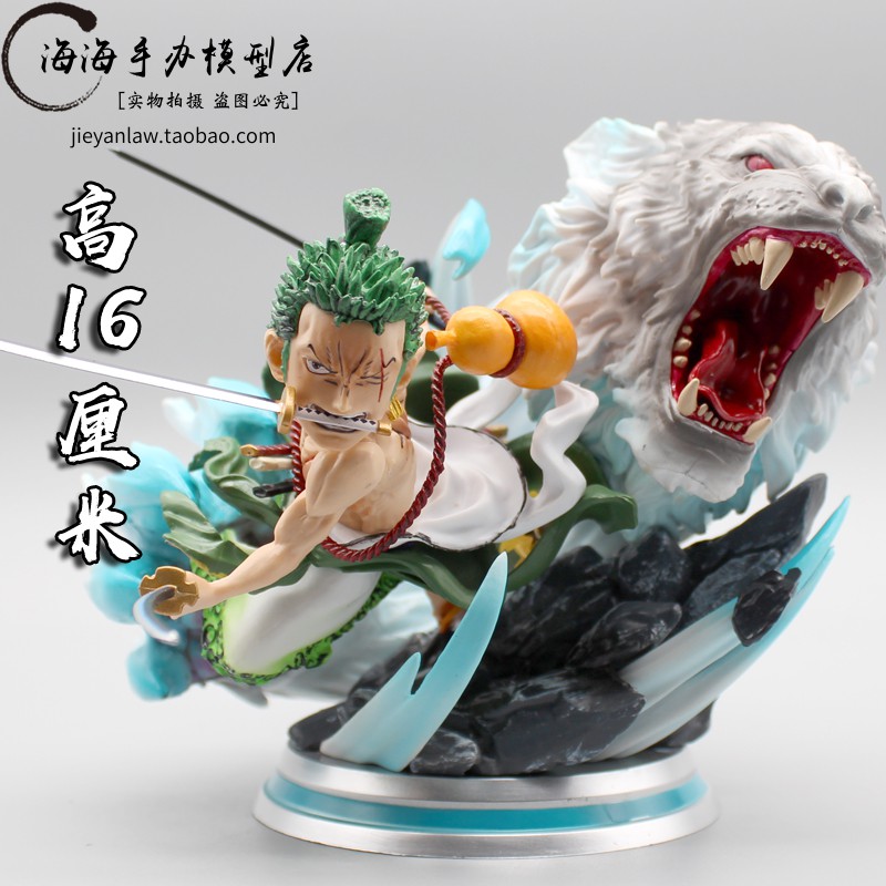 ภาพหน้าปกสินค้าOne Piece GK Zoro ฉากต่อสู้รูปปั้นรุ่นตกแต่ง จากร้าน clonganbi บน Shopee