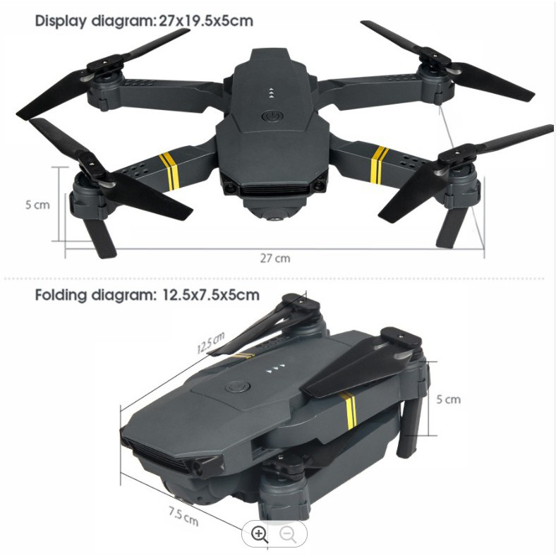 ภาพสินค้าโดรน E58 รุ่นTop 499 บาท  Drone มีกล้อง E88 pro WIFI ถ่ายภาพ บินนิ่ง ถ่ายวีดีโอ กล้องชัด โดรนไร้สาย โดรนบังคับ จากร้าน klongthomhouse บน Shopee ภาพที่ 2