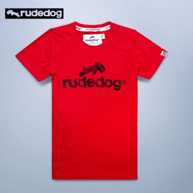 rudedog-เสื้อยืดชาย-หญิง-รุ่น-logo18-สีแดง-ราคาต่อตัว