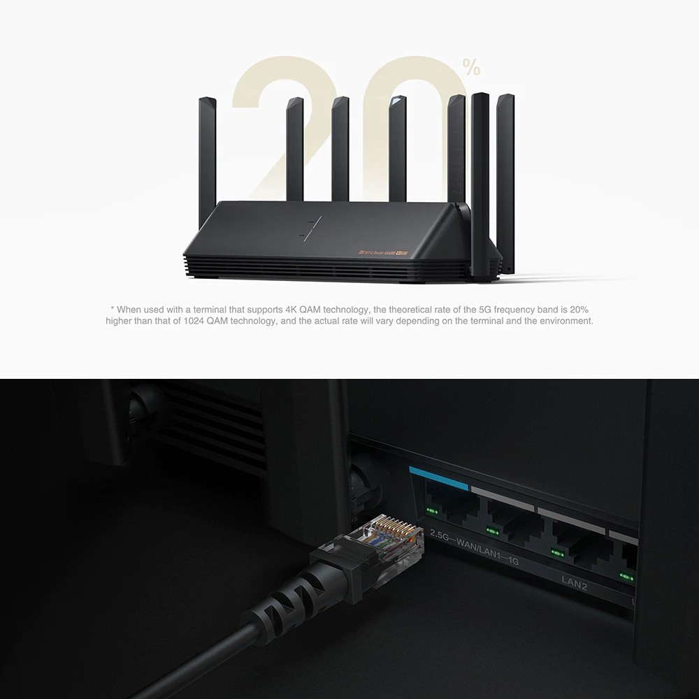 xiaomi-mi-router-ax6000-aiot-router-6000-mbs-wifi6-vpn-512-mb-cpu-อุปกรณ์ขยายสัญญาณเครือข่ายอินเตอร์เน็ต