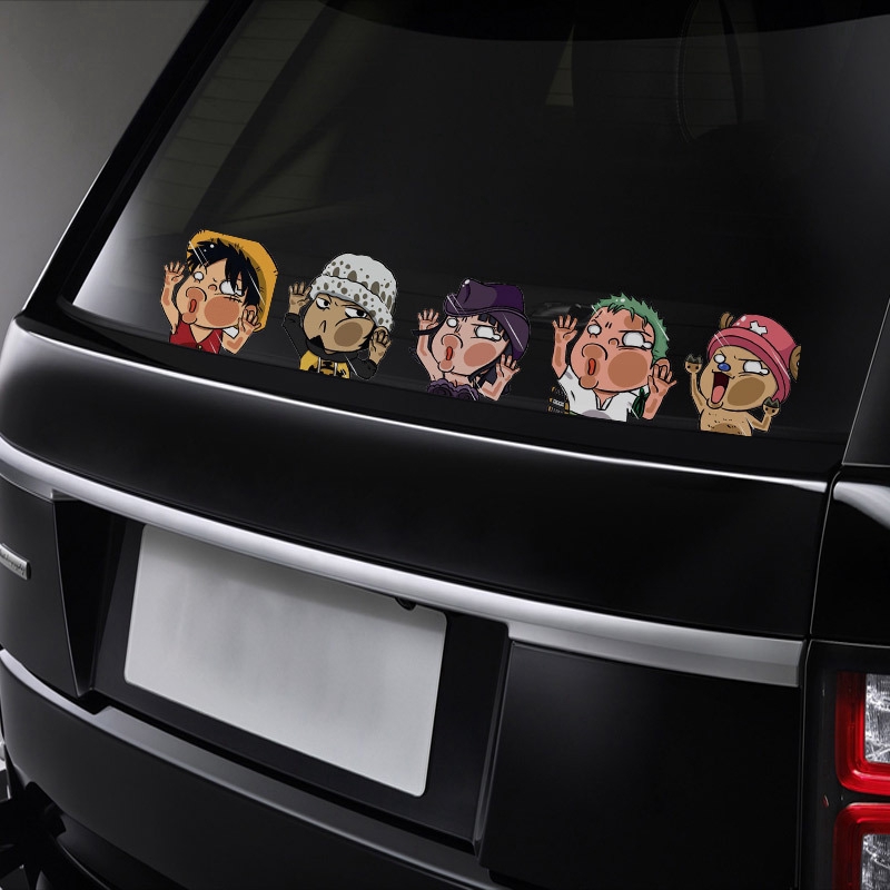 ราคาและรีวิวสติกเกอร์ ลายการ์ตูน One Piece Luffy กันน้ำ สำหรับติดตกแต่งรถยนต์