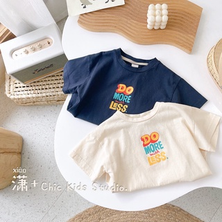 [Babycat] พร้อมส่ง เสื้อยืดคอกลม แขนสั้น ผ้าฝ้ายแท้ 100% พิมพ์ลายตัวอักษร สไตล์เกาหลี ญี่ปุ่น แฟชั่นฤดูใบไม้ผลิ ฤดูร้อน สําหรับเด็กผู้ชาย เด็กผู้หญิง