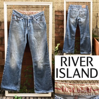 2sis1bro แบรนด์แท้ River Island Jeanswear กางเกงยีนส์ ผู้ชาย มือสอง พร้อมส่ง sz 30