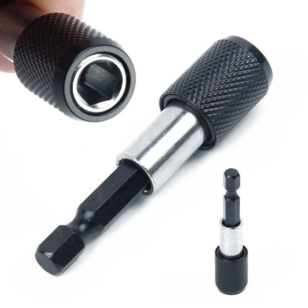 สว่านไฟฟ้า-hex-shank-knurled-ก้านขยายแปลง-chuck-1-4-นิ้ว-x-60-มม