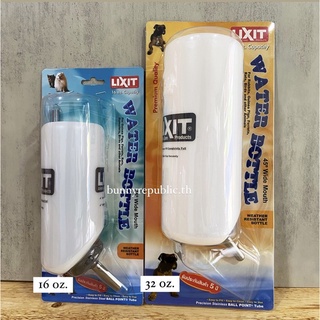 LIXIT ขวดน้ำติดกรงสัตว์เลี้ยง (8oz./16oz./32oz.) สำหรับสัตว์เลี้ยง สุนัข แมว กระต่าย สัตว์เล็กอื่น ๆ ทนทานต่อการใช้งาน