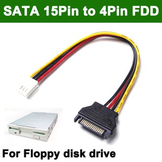 สายแปลงไฟ SATA 15 Pin male To mini 4 Pin Female FDD Floppy Adapter Hard Drive Power Cable 20cm