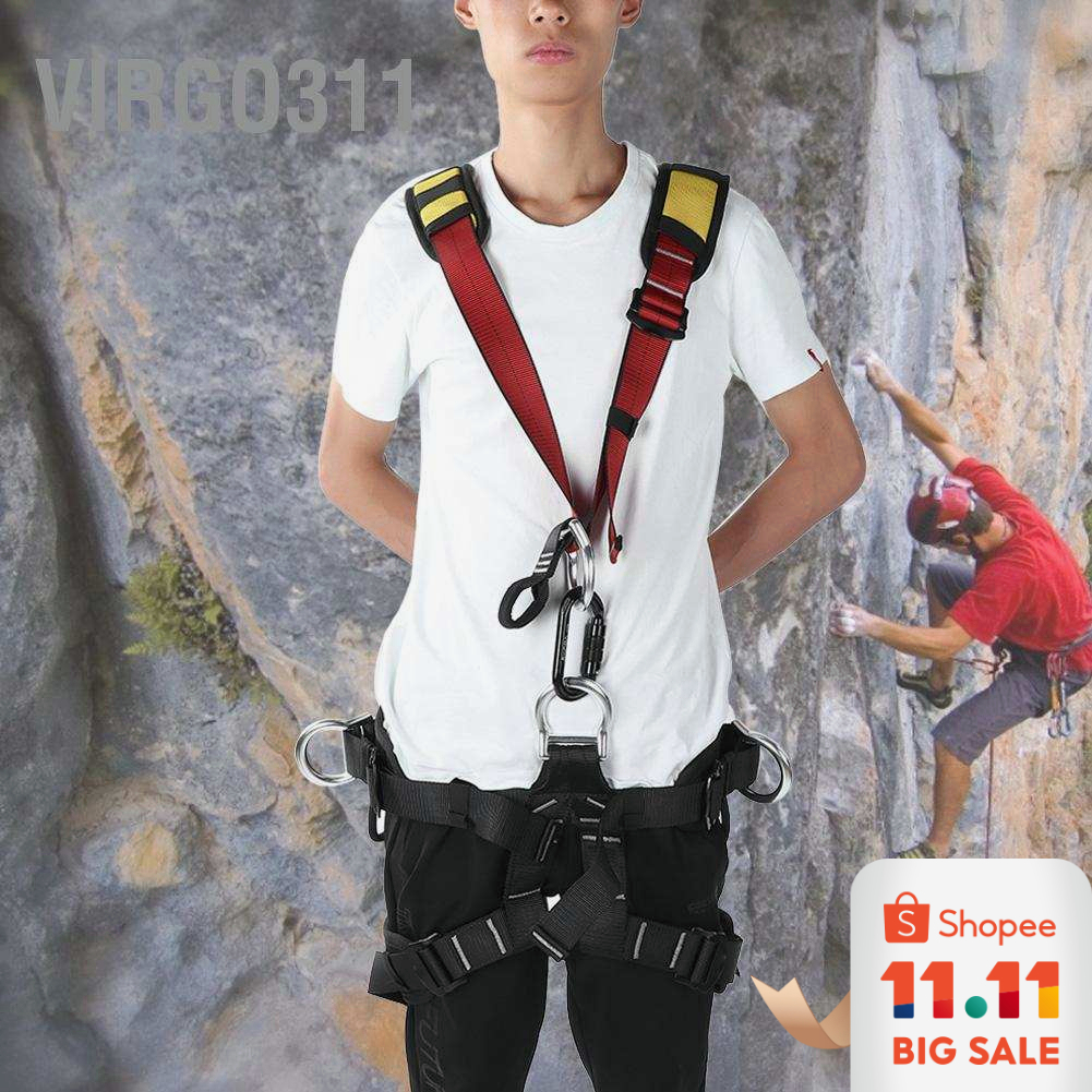 ภาพหน้าปกสินค้าVirgo311 Aerial Work Rock Climbing Rescue Adjustable Harness Full Body Safety Belt Engineering Equipment