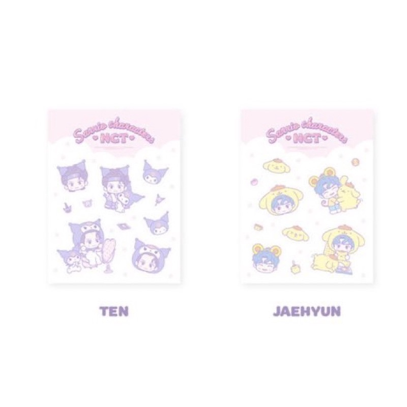 พร้อมส่ง-nct-x-sanrio-clear-sticker-แจฮยอน-จีซอง