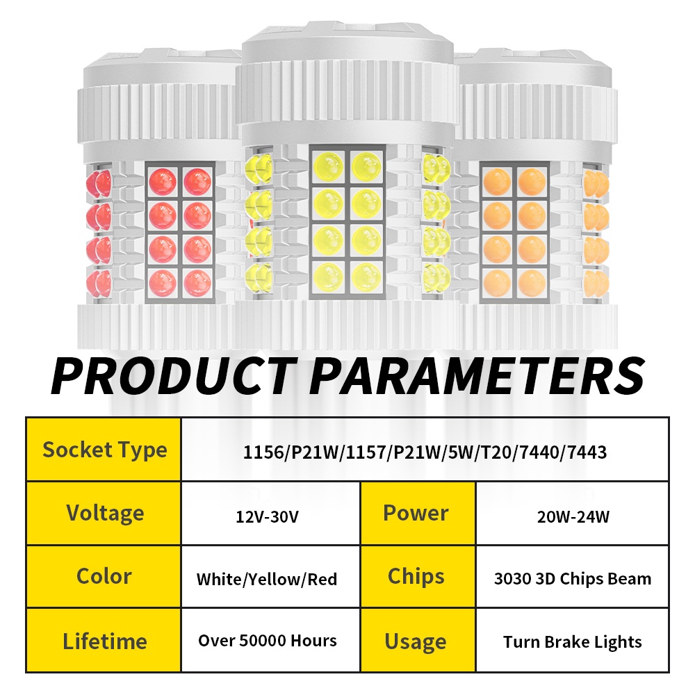 2-ชิ้น-canbus-1156-ba15s-p21w-1157-bay15d-p21-5w-t20-7440-w21w-7443-w21-5w-t25-3157-led-3030-40smd-ไฟท้าย-ไฟเบรก-ไฟถอยหลัง-led-สําหรับรถยนต์