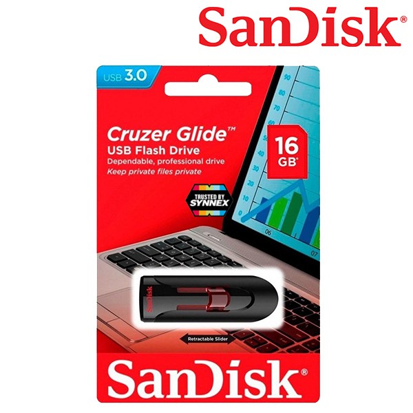 ภาพหน้าปกสินค้าSandisk CRUZER GLIDE 16GB USB 3.0 Flash Drive (SDCZ600_016G_G35) เมมโมรี่ การ์ด แซนดิส แฟลซไดร์ฟ รับประกัน 5 ปี