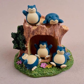 โมเดลฟิกเกอร์ PVC รูปการ์ตูนโปเกม่อน Snorlax 5 แบบ ของเล่นสําหรับเด็ก