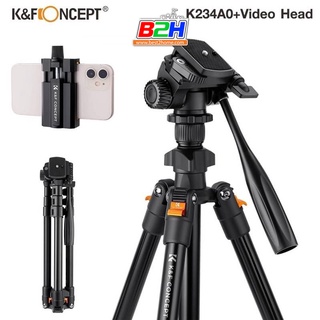 K&amp;F  (KF09.115)  Aluminum Tripod  K234A0+Video Head ขาตั้งกล้อง