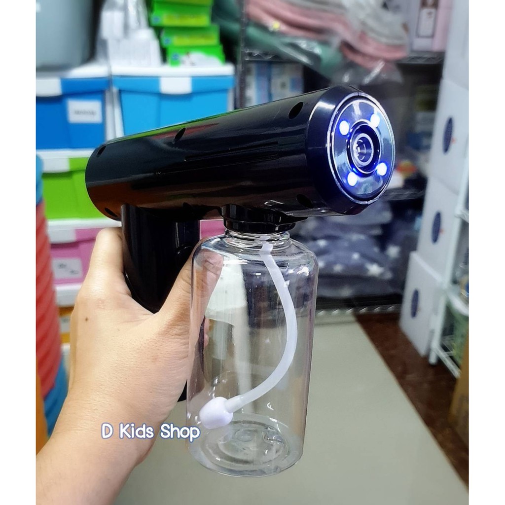 พร้อมส่ง-ปืนพ่น-เครื่องพ่นแอลกอฮอล์อัตโนมัติ-ความจุ260ml-แสงสีฟ้า-ปืนไอน้ำนาโน-ปืนฉีดพ่นไร้สาย-ปืนฆ่าเชื้อโรค