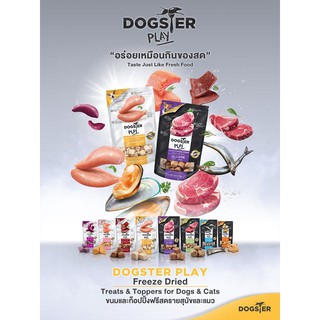 Dogster play freeze dried treat & toppers