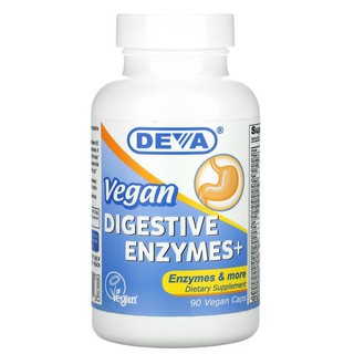 New 🌟🌟PreOrder✅Deva, Vegan Digestive Enzymes+, 90 Vegan Caps🇺🇸