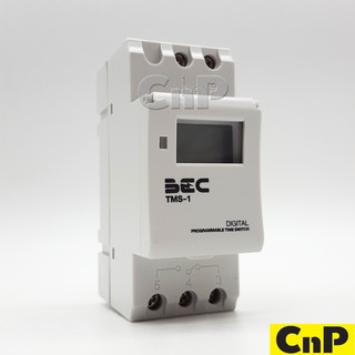 BEC ไทม์เมอร์ นาฬิกาตั้งเวลาดิจิตอล มีแบตเตอร์รี่สำรองไฟ (Timer Switch) รุ่น TMS-1