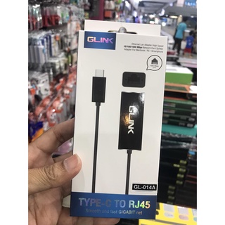 ส่งจากไทย TYPE-C to RJ45 Glink GL014A GL-014A Type c to lan 1000mbps พร้อมส่ง