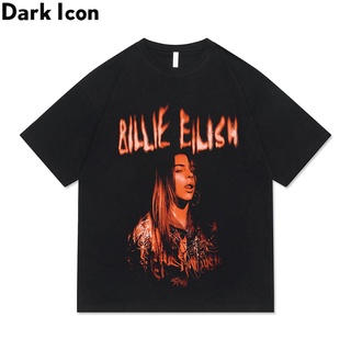 【🔥🔥】เสื้อยืดคอกลม ผ้าฝ้าย พิมพ์ลาย Dark Icon Billie Eilish แฟชั่นฤดูร้อน สําหรับผู้ชาย