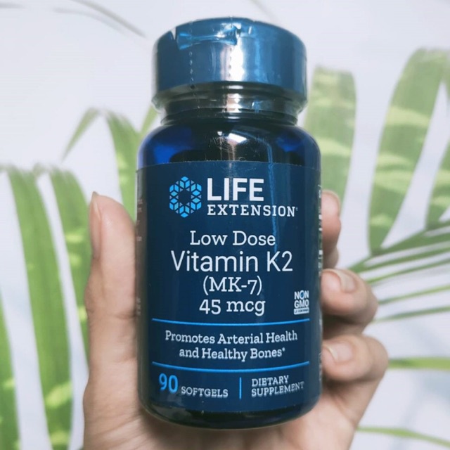 (Life Extension®) Low Dose Vitamin K2 (MK7) 45mcg 90 Softgels วิตามิน