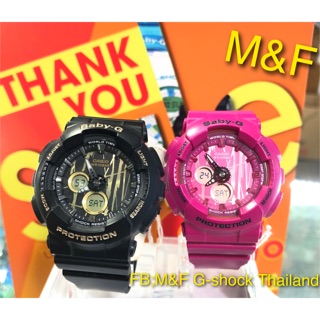 CASIO BABY-G นาฬิกาข้อมือผู้หญิง สายเรซิ่น รุ่น BA-120SP-1A-สีดำ BA-120SP-4A สีชมพู BA-120SP-7A สีขาว