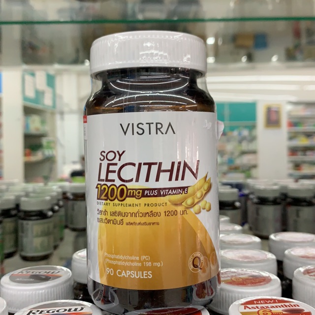 ภาพสินค้าVistra Soy Lecithin plus vitamine E วิสทร้า ซอย เลซิติน 1200mg 90 เม็ด จากร้าน ounjaisupercheap บน Shopee ภาพที่ 1